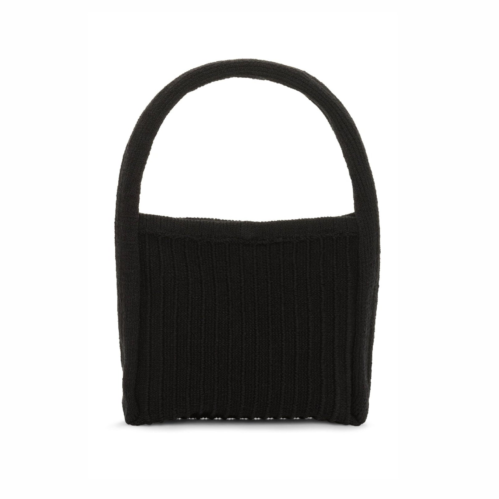 knit black shoulder bag