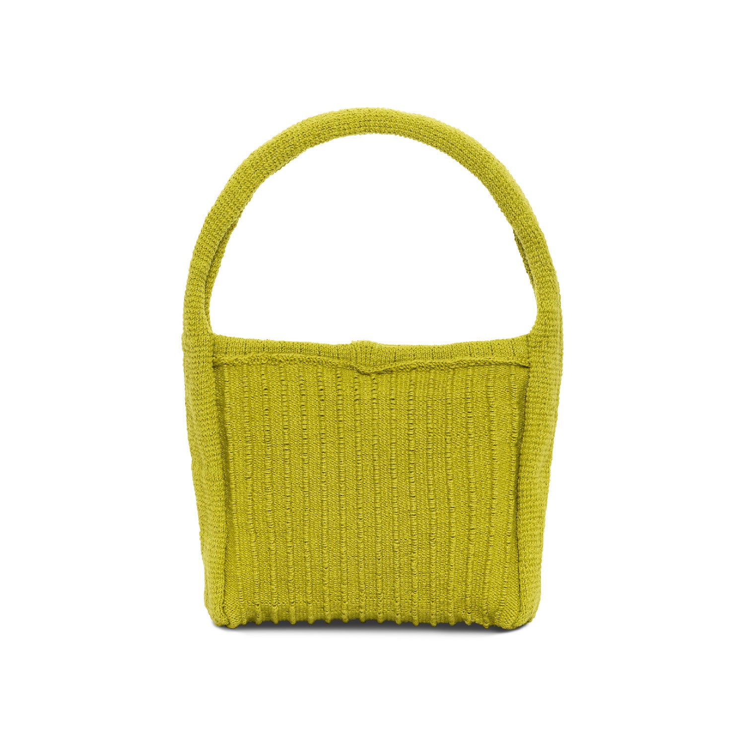 knit shoulder bag in lime