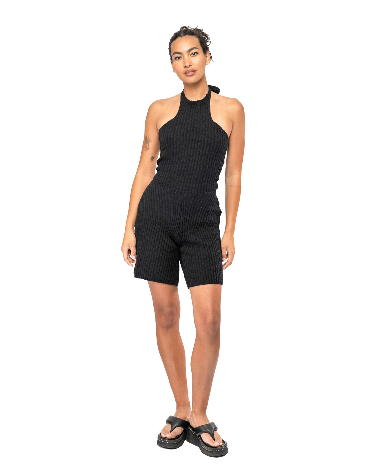 V SHORT LONG - BLACK