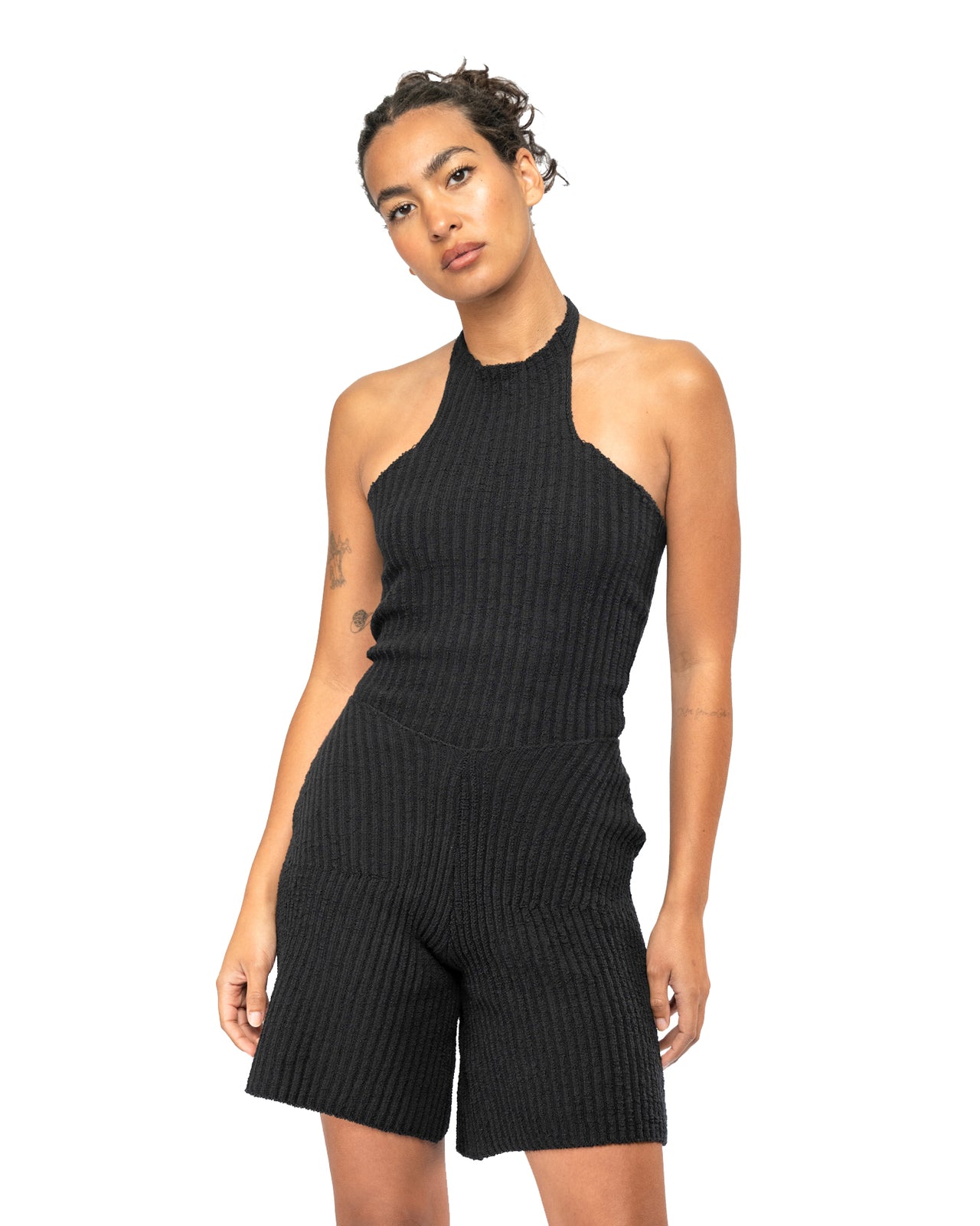 V SHORT LONG - BLACK